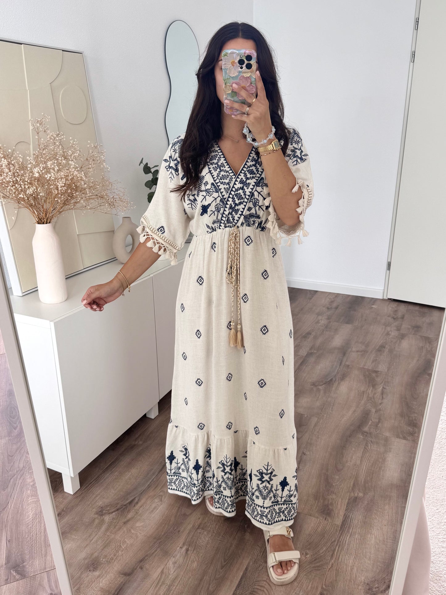 Kenza linen blend dress
