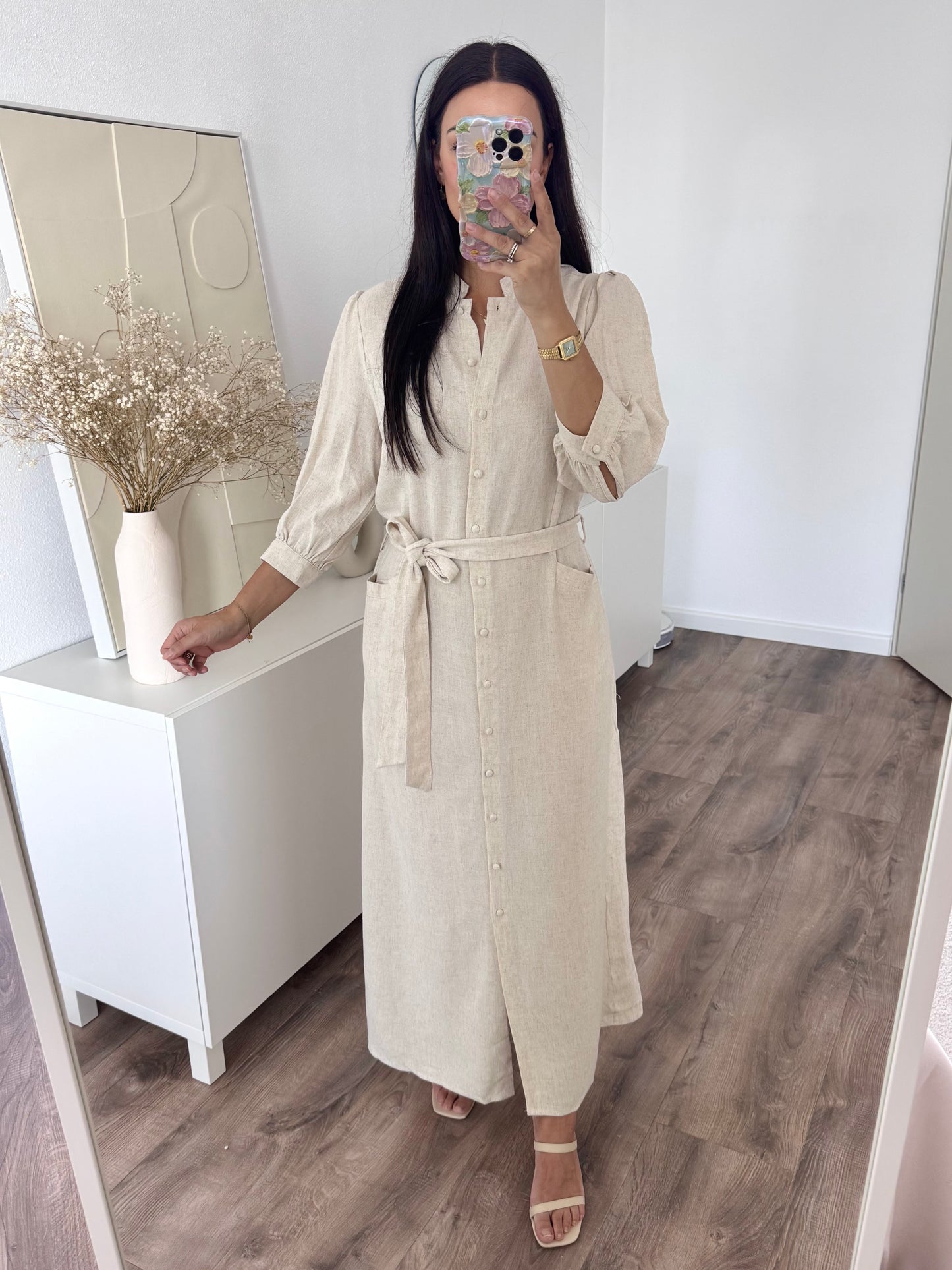 Ela linen blend dress