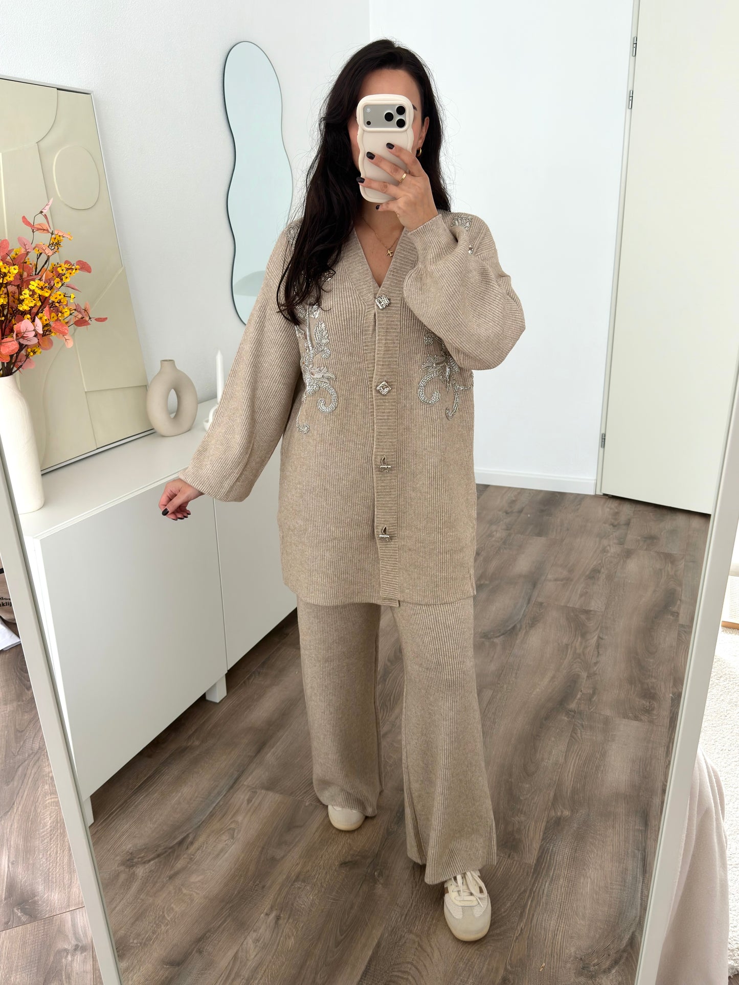 Desi knit set with rhinestones(PRE ORDER)