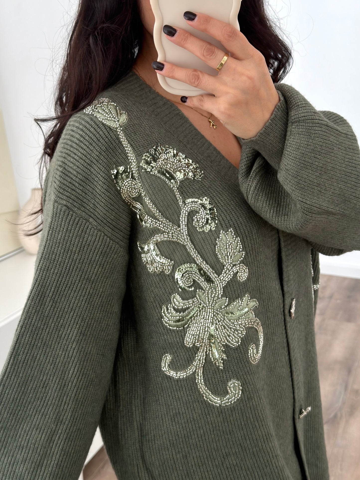 Desi knit set with rhinestones(PRE ORDER)