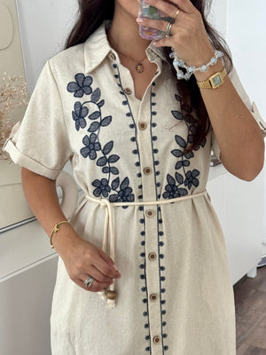 Nayla cotton embroidery dress