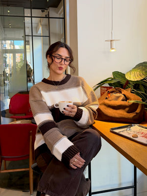 Luma striped knit sweater