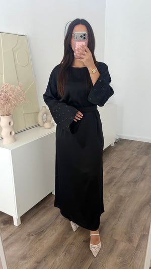Hanane abaya with rhinestones