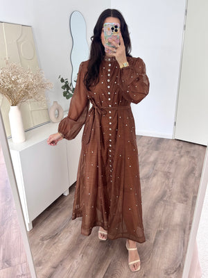 Acelya premium dress with rhinestones