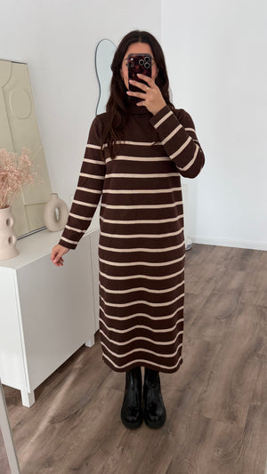 Hasna striped knit dress