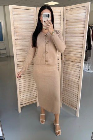 Alena knit set with buttons