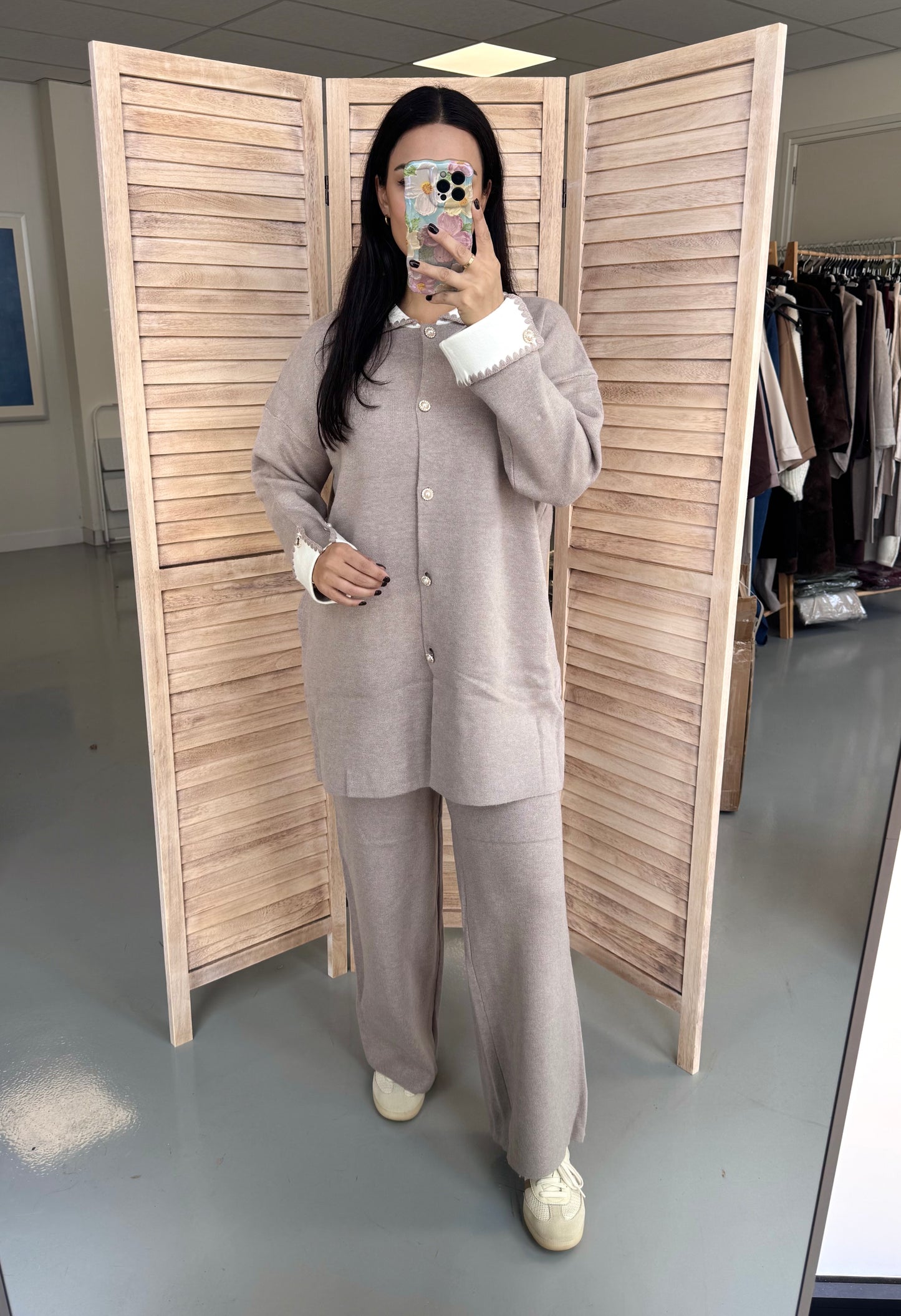 Nina knit set with buttons