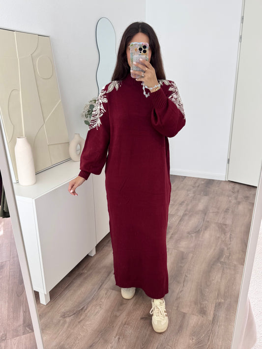 Efna knit dress with rhinestones(PRE ORDER)