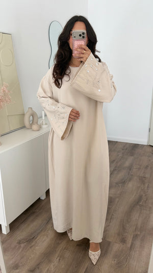 Abaya Rabia avec détails