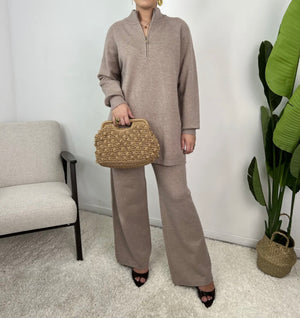 Ceyda knit set with zipper