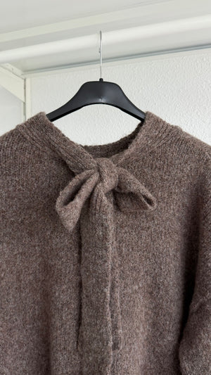 Yuni wool blend sweater with bow tie