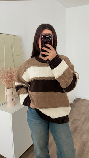 Luma striped knit sweater