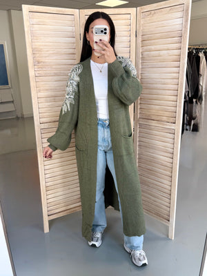 Farah knit vest with rhinestones and pearls