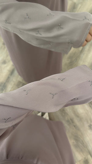 Hanane abaya with rhinestones