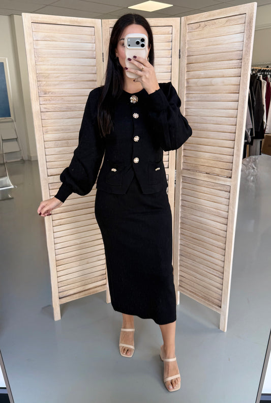 Rogina knit set with buttons