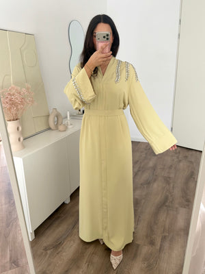 Paris premium abaya with rhinestones