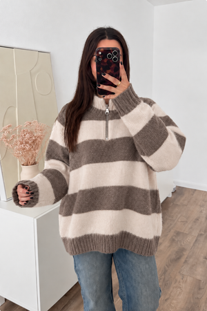 Pull en maille Suzanna avec fermeture éclair