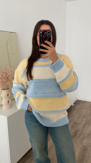 Luma striped knit sweater