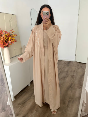 Aya abaya set with rhinestones