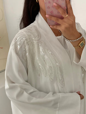 Aya abaya set with rhinestones