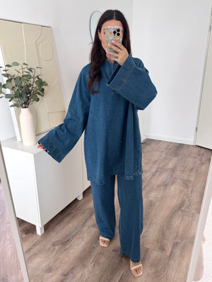 Semina cotton denim set