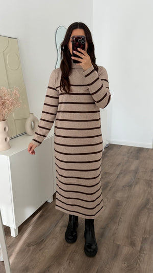 Hasna striped knit dress
