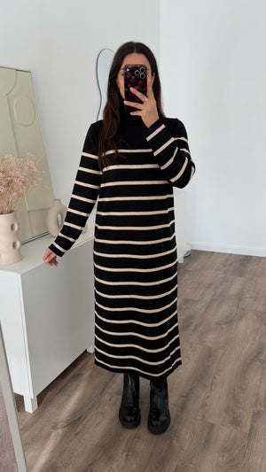 Hasna striped knit dress