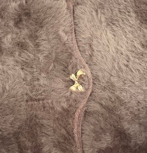 Elodie vest with gold bow buttons