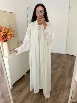 Aya abaya set with rhinestones