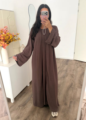 Yasmina linen blend abaya set