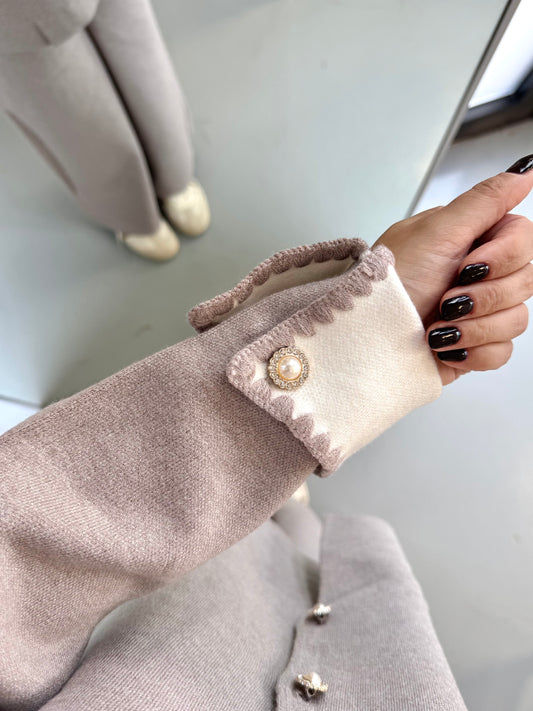 Nina knit set with buttons