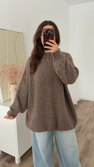 Yuni wool blend sweater with bow tie