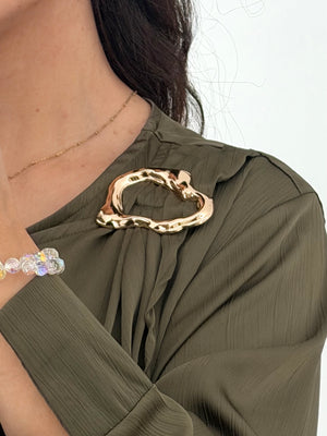 Liya ruffle dress with gold detail