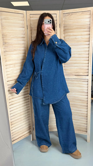 Lemina cotton denim set