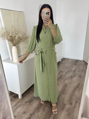 Ela linen blend dress