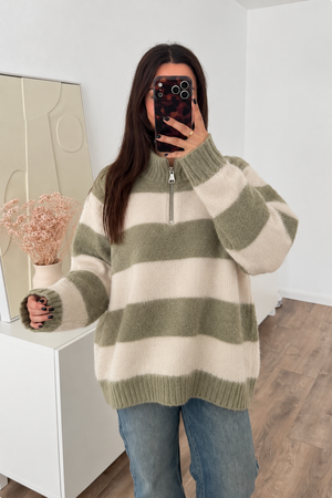 Pull en maille Suzanna avec fermeture éclair