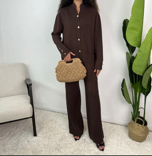 Lana set with gold buttons