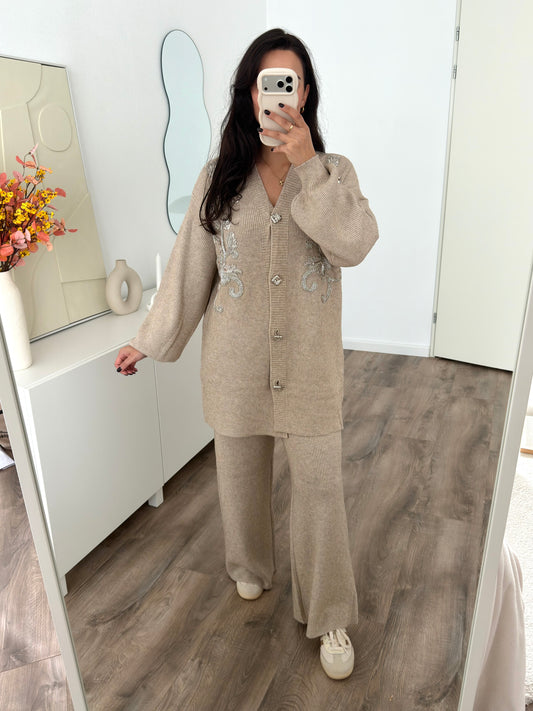 Desi knit set with rhinestones(PRE ORDER)