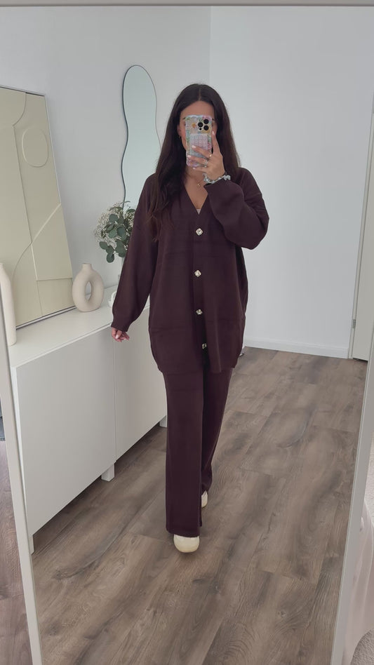 Aysu knit set with buttons(PRE ORDER)