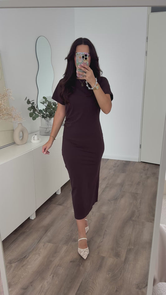 Maron cotton dress